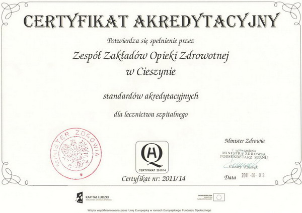 Certyfikat Akredytacyjny